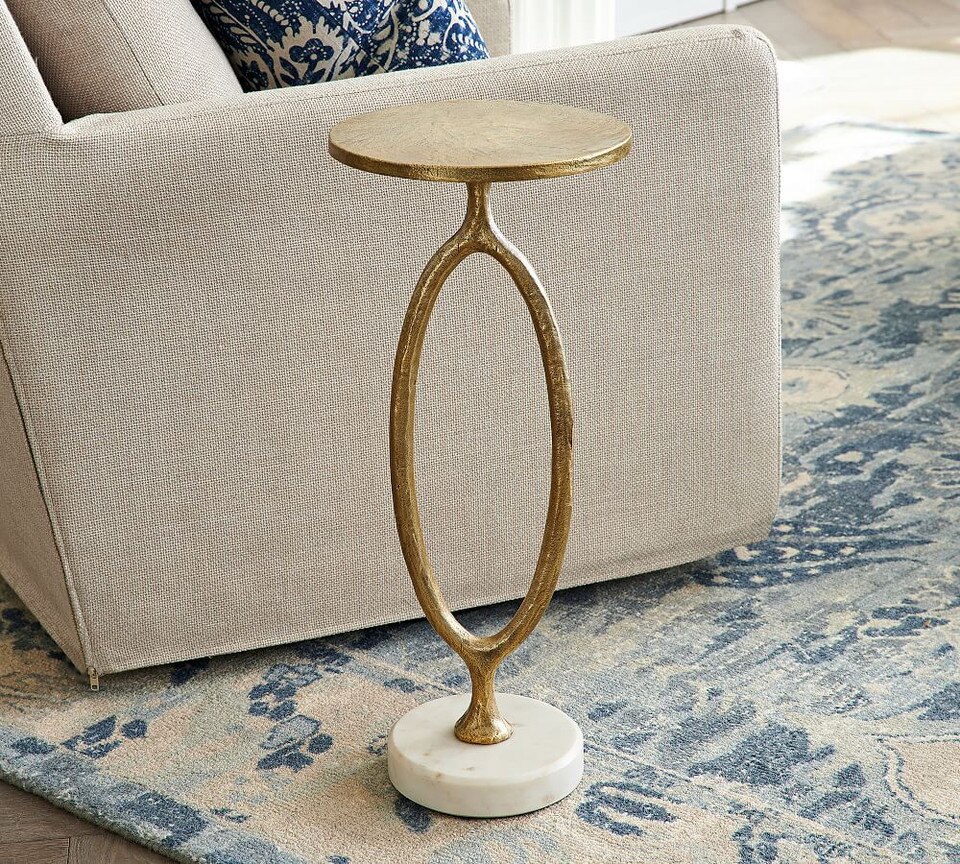 Bodhi 10" Round Metal Accent Table Pottery Barn Australia